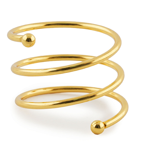 Кольцо для салфеток 4,5*4см Спираль золотой