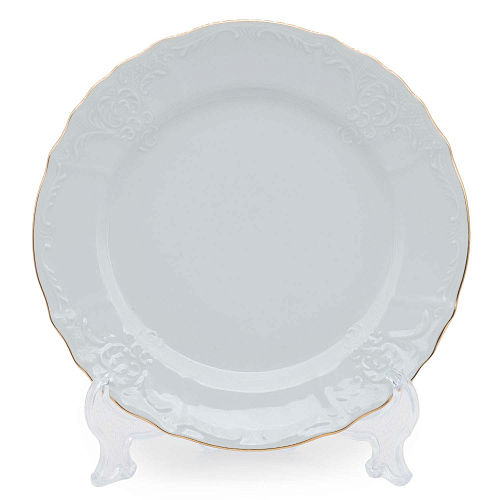 Набор тарелок 21см 6шт Белый узор