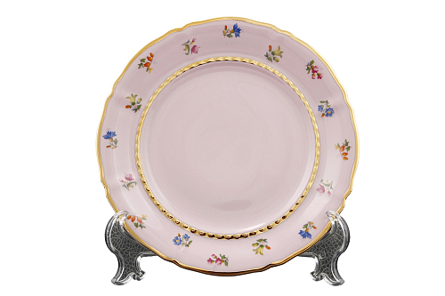 Набор тарелок 19см 6шт Соната розовая Мелкие цветы