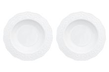 Набор суповых тарелок 22см 2шт Белый узор