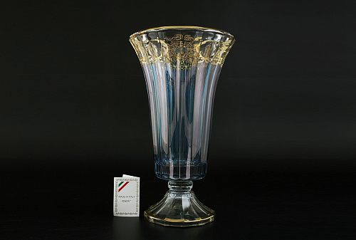 Ваза н/н Timon s.r.l. Doge Vase+steam blue gold