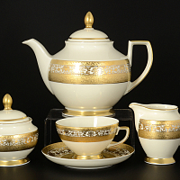 Сервиз чайный 6пер 15пр Constanza Cream Royal Gold