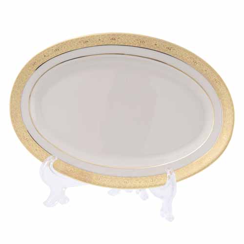 Блюдо овальное 24см Constanza Creme Gold 3064 Falkenporzellan Блюдо овальное 24см Constanza Creme Gold 3064 Falkenporzellan