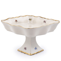 Салатник 24см квадратный н/н Мейсенский цветок слоновая кость Аристократ Queen's Crown