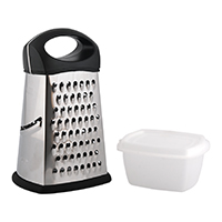 Терка 4-х гранная 23см с контейнером Linea Regent Inox