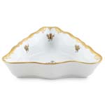 Салатник 19см треугольный 1шт Золотая Роза Queen's Crown