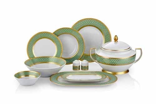 Сервиз столовый 6пер 26пр Valencia Seladon Gold Falkenporzellan Сервиз столовый 6пер 26пр Valencia Seladon Gold Falkenporzellan