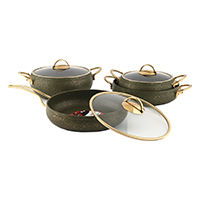 Набор посуды 7пр с а/п покрытием Repast Olive Elite Royal
