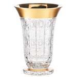 Ваза 25см хрусталь с золотом Снежинка Crystal HeArt