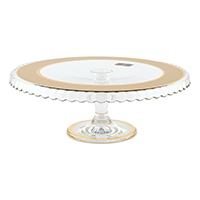 Тортница 32,2см н/н Patiserie Матовое золото As Crystal