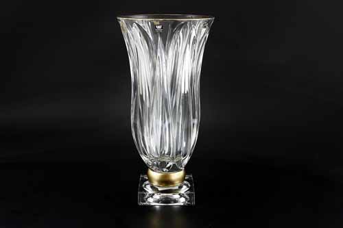 Ваза 35см на ножке Flame Матовое золото AS Crystal Ваза 35см на ножке Flame Матовое золото AS Crystal