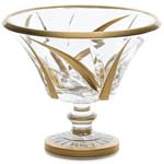 Конфетница 23см хрусталь с золотом Max Crystal