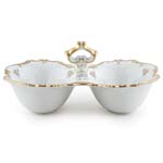 Кабаретница 26см 2 секции (икорница) Золотая Роза Queen's Crown