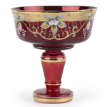Конфетница 16см золото гранат(кор=36шт) Star Crystal