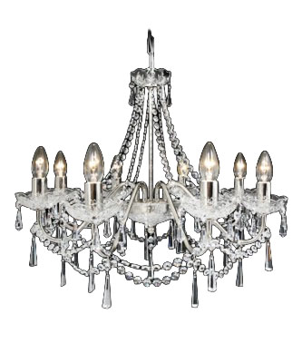 Люстра 8 рожковая платина Люстра 8 рожковая платина