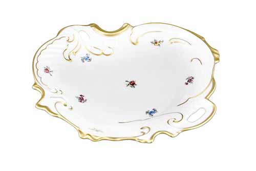 Салатник ракушка Мейсенский цветок Queen's Crown Салатник ракушка Мейсенский цветок Queen's Crown