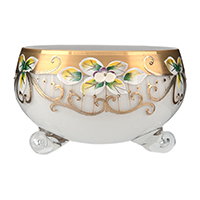 Конфетница 16см золото белый фон Star Crystal