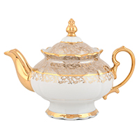 Чайник 0,9л 1шт Аристократ Бежевый лист Queen's Crown