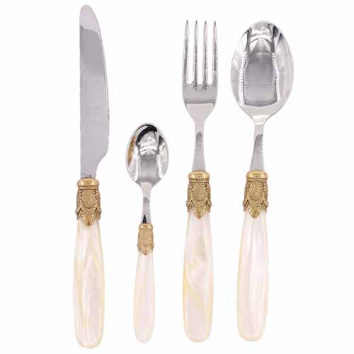 Набор столовых приборов 24пр Ischia Antique Gold Shampagne Steel Domus Design Набор столовых приборов 24пр Ischia Antique Gold Shampagne Steel Domus Design