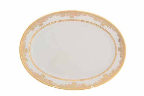 Блюдо овальное 24см Creme Gold 9077 Falkenporzellan Блюдо овальное 24см Creme Gold 9077 Falkenporzellan