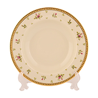 Набор тарелок 23см глубоких 6шт Constanza Creme Primavera Gold Falkenporzellan