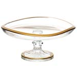 Тортница 21см на ножке Матовое золото Barena AS Crystal