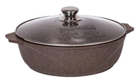 Жаровня 6л 32см с крышкой Гранит Brown Мечта Жаровня 6л 32см с крышкой Гранит Brown Мечта