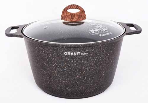 Кастрюля 8л со стекл. крышкой Granit ultra Blue Kukmara Кастрюля 8л со стекл. крышкой Granit ultra Blue Kukmara