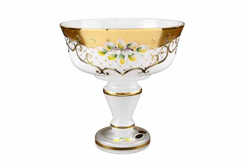 Конфетница 20см золото белый фон Star Crystal Конфетница 20см золото белый фон Star Crystal