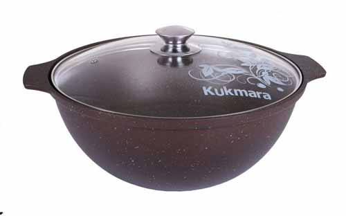 Казан для плова 3,5л со стекл. кр Кофейный мрамор Кукмара Казан для плова 3,5л со стекл. кр Кофейный мрамор Кукмара