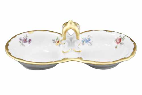 Солонка 1шт Мейсенский цветок Queen's Crown Солонка 1шт Мейсенский цветок Queen's Crown