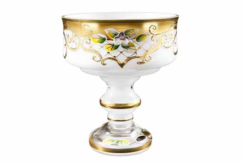 Конфетница 13см золото белый фон Star Crystal Конфетница 13см золото белый фон Star Crystal