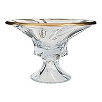 Фруктовница 30см н/н Mozart Матовое золото As Crystal
