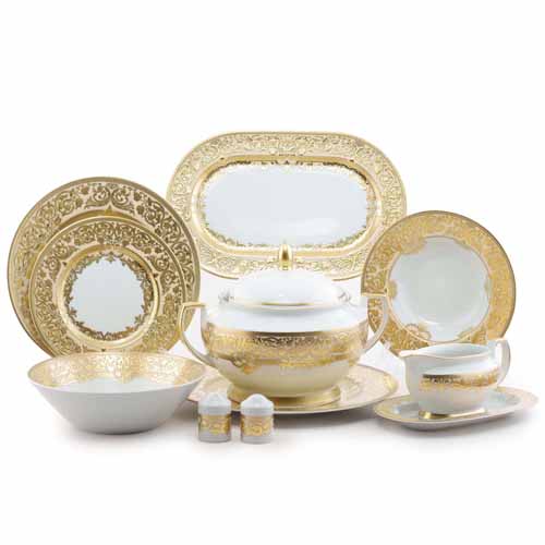 Сервиз столовый 6пер 26пр с супником Natalia Creme Gold Falkenporzellan Сервиз столовый 6пер 26пр с супником Natalia Creme Gold Falkenporzellan