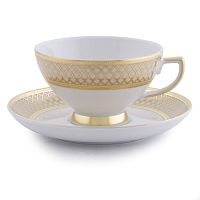 Набор чайных пар 155мл 6шт Valencia Crem Gold Falkenporzellan