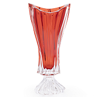 Ваза 40см на ножке Plantica Red Aurum Crystal
