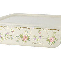 Лоток гастр.эмалиров.с крышкой 21*21*6,5см 1,75л Воспоминание