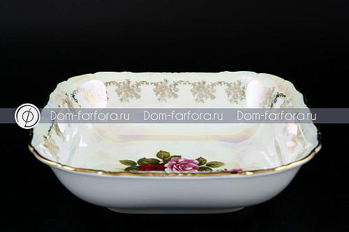 Салатник 23см квадратный 1шт Фредерика Роза