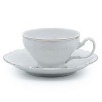 Набор чайных пар 155мл 6шт Платиновый узор Bernadotte