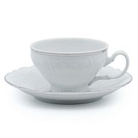 Набор чайных пар 155мл 6шт Платиновый узор Bernadotte