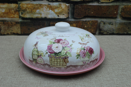 Блюдо для блинов с крышкой 23см (кор=12шт)