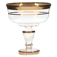 Конфетница 16см Матовая полоса золото Star Crystal