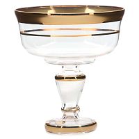 Конфетница 16см Матовая полоса золото Star Crystal