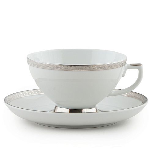 Набор чайных пар 6пер 12пр Constanza Platin 9209 Falkenporzellan