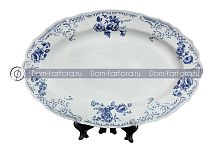 Блюдо овальное 36см Синие розы (3шт кор) Bernadotte