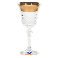 Набор фужеров 170мл 6шт хрусталь с золотом Фелиция Crystal HeArt