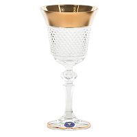 Набор фужеров 170мл 6шт хрусталь с золотом Фелиция Crystal HeArt