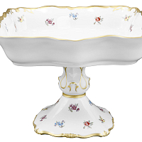 Салатник 23см квадратный н/н Мейсенский цветок Queen's Crown