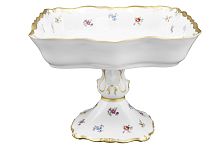 Салатник 23см квадратный н/н Мейсенский цветок Queen's Crown