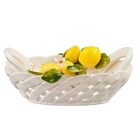 Корзинка декоративная 28*20см овальная с ручками Лимоны Orgia